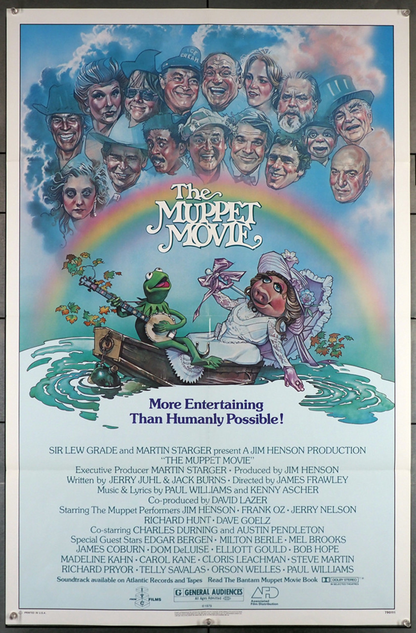 Original Muppet Movie The 1979 movie poster in C8 condition for