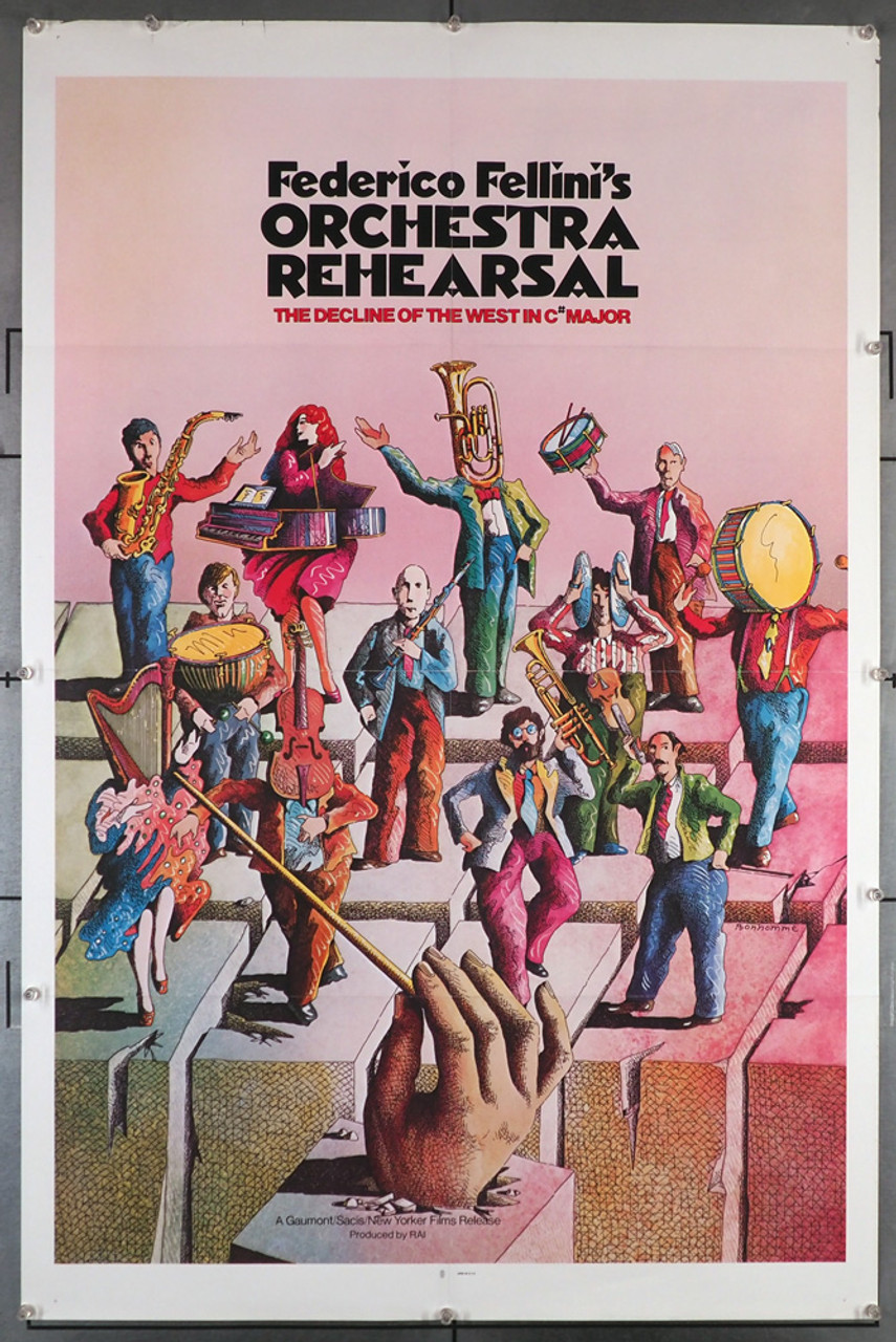 Prova Xxx Video - Original Prova D'orchestra (1979) movie poster in C8 condition for $55.00
