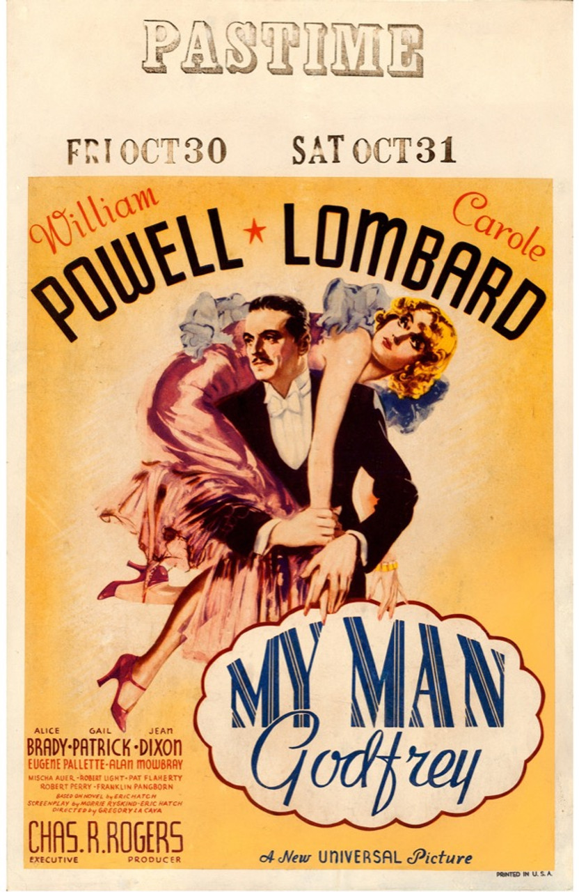 MY MAN GODFREY (1936) 28165 Movie Poster William Powell Carole Lombard  Gregory La Cava