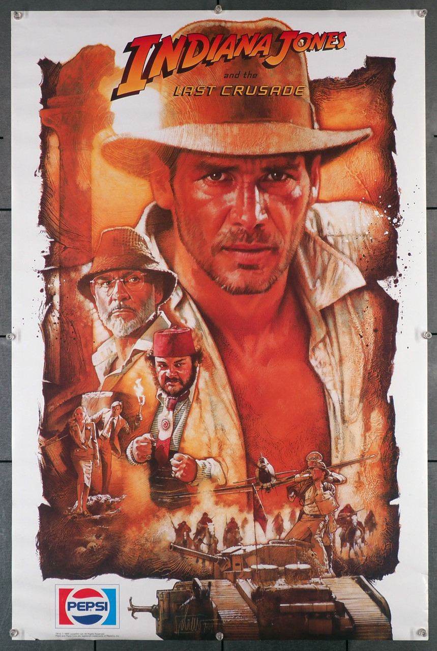 Original Indiana Jones And The Last Crusade (1989) movie poster in