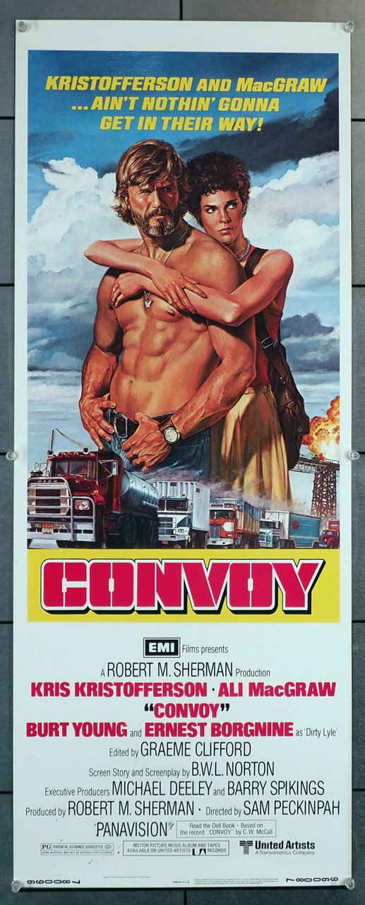Original Convoy (1978) movie poster in C8 condition for $100.00