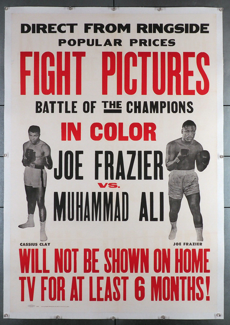 Original Joe Frazier Vs. Muhammad Ali (1971) movie poster in C8