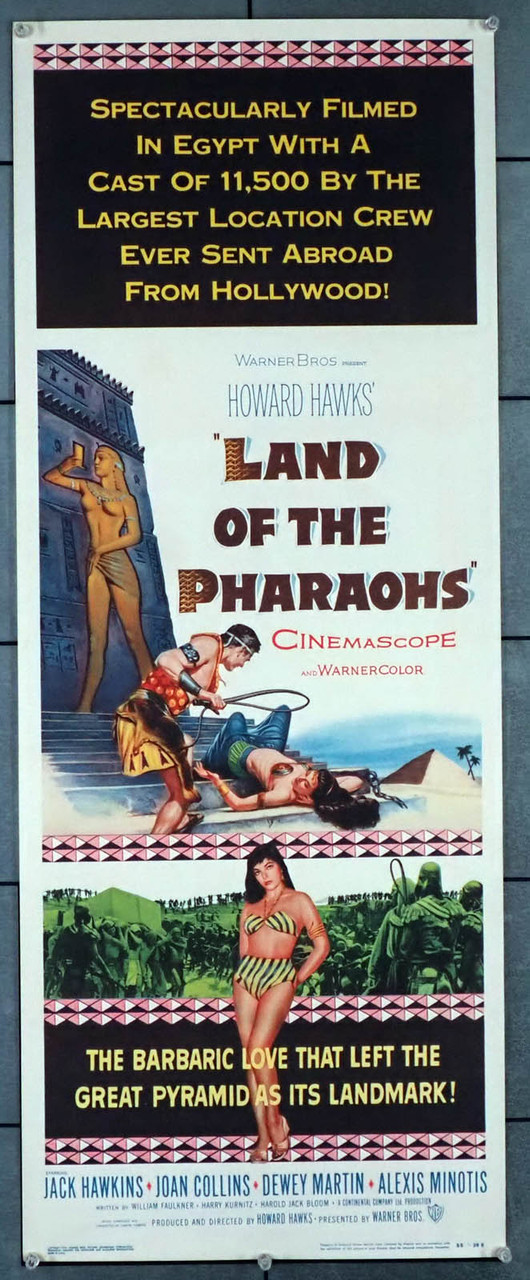 Original Land Of The Pharaohs (1955) movie poster in C8 condition