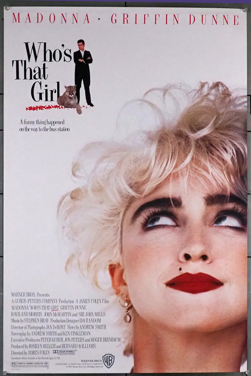 Original Who's That Girl? (1987) movie poster in C8 condition for $50.