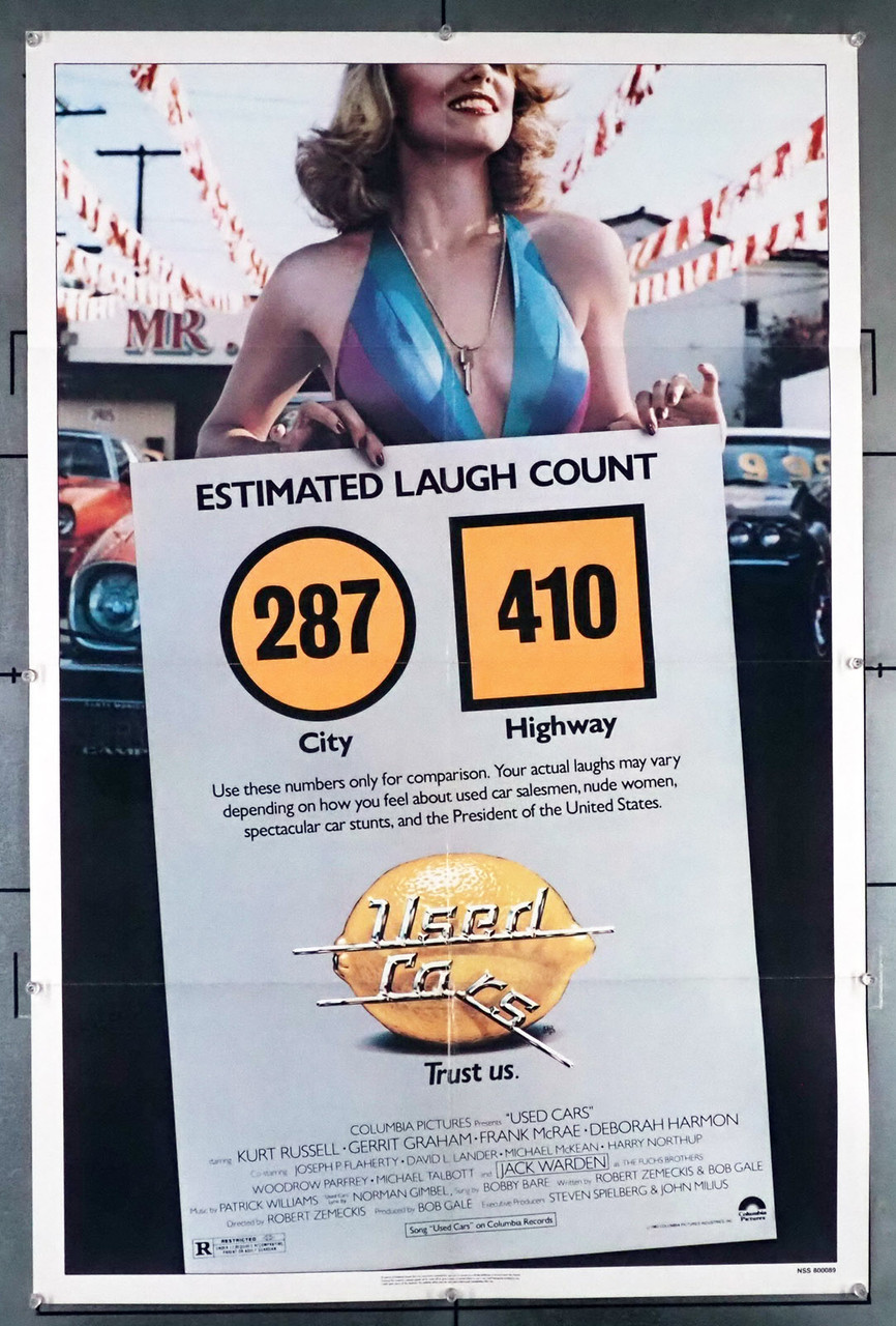 Original Used Cars (1980) movie poster in C8 condition for $45.00