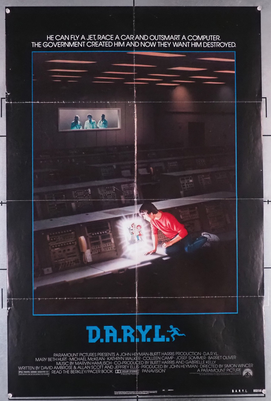 Original D.a.r.y.l. (1985) movie poster in VG condition for $40.00