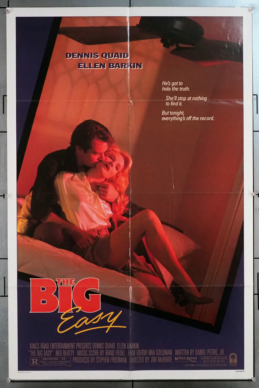 Original Big Easy The 1987 movie poster in C8 condition for 55 00 