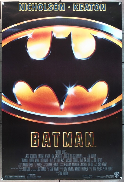 Original Batman (1989) movie poster in C8 condition for $100.00