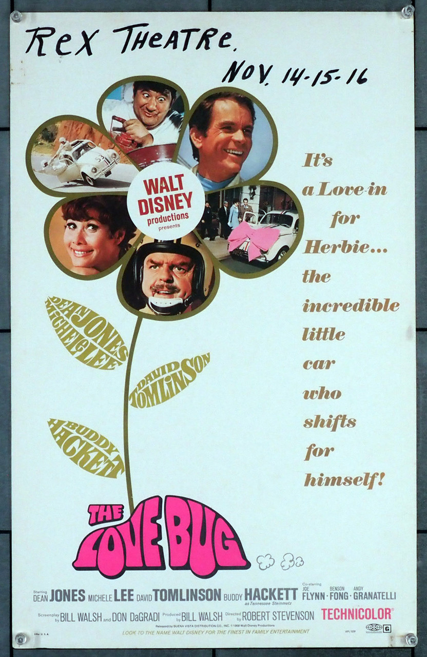 Original Love Bug, The (1968) movie poster in G condition for $25.00