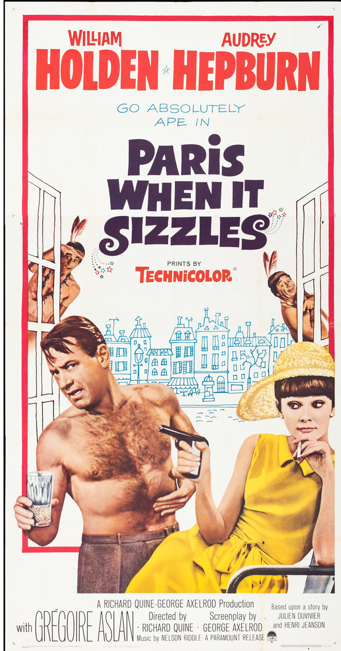 Original Paris When It Sizzles (1964) movie poster in G condition