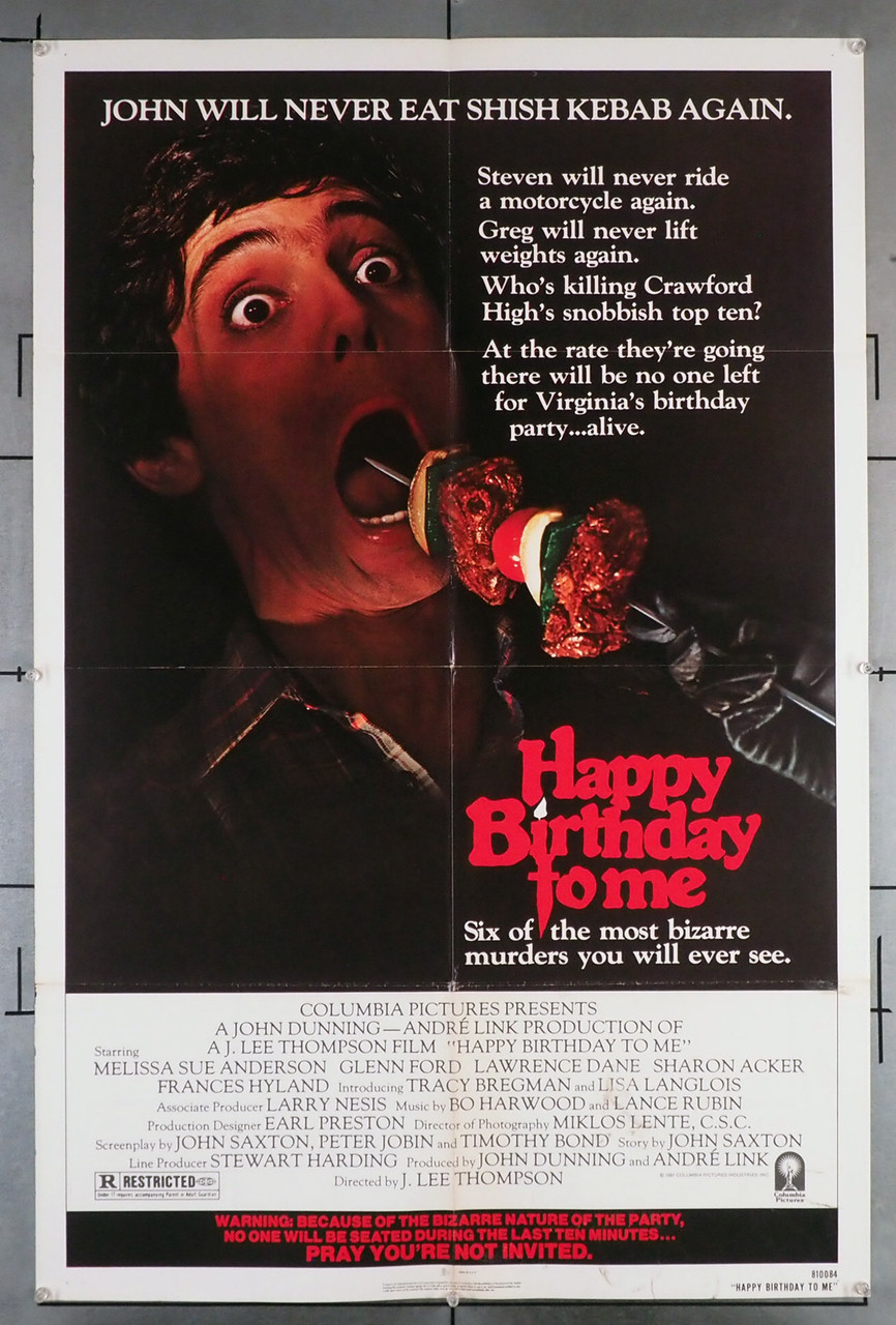 Original Happy Birthday To Me (1981) movie poster in C7 condition