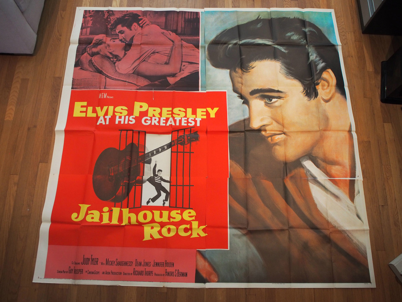 Original Jailhouse Rock (1957) movie poster in c8 condition for