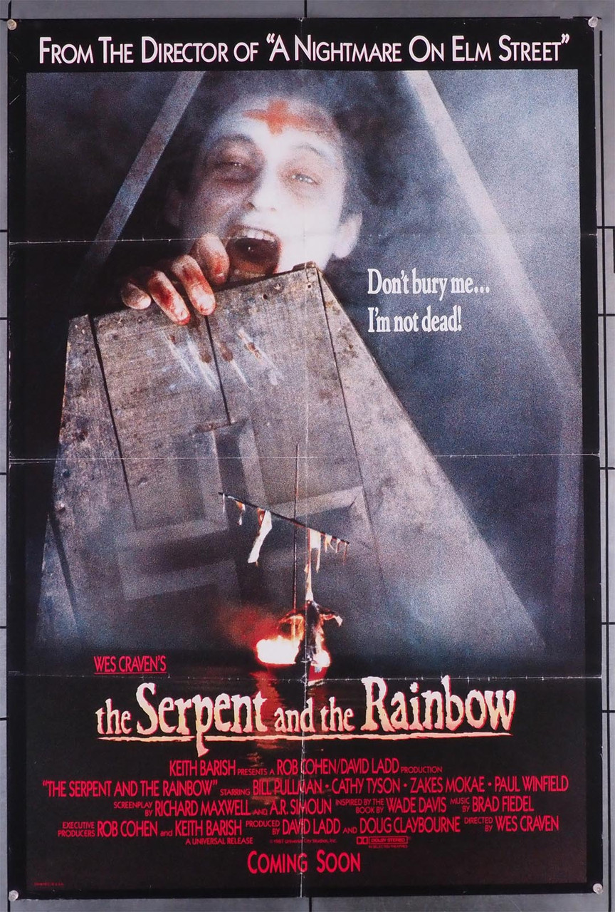 Original Serpent And The Rainbow, The (1987) movie poster in VG