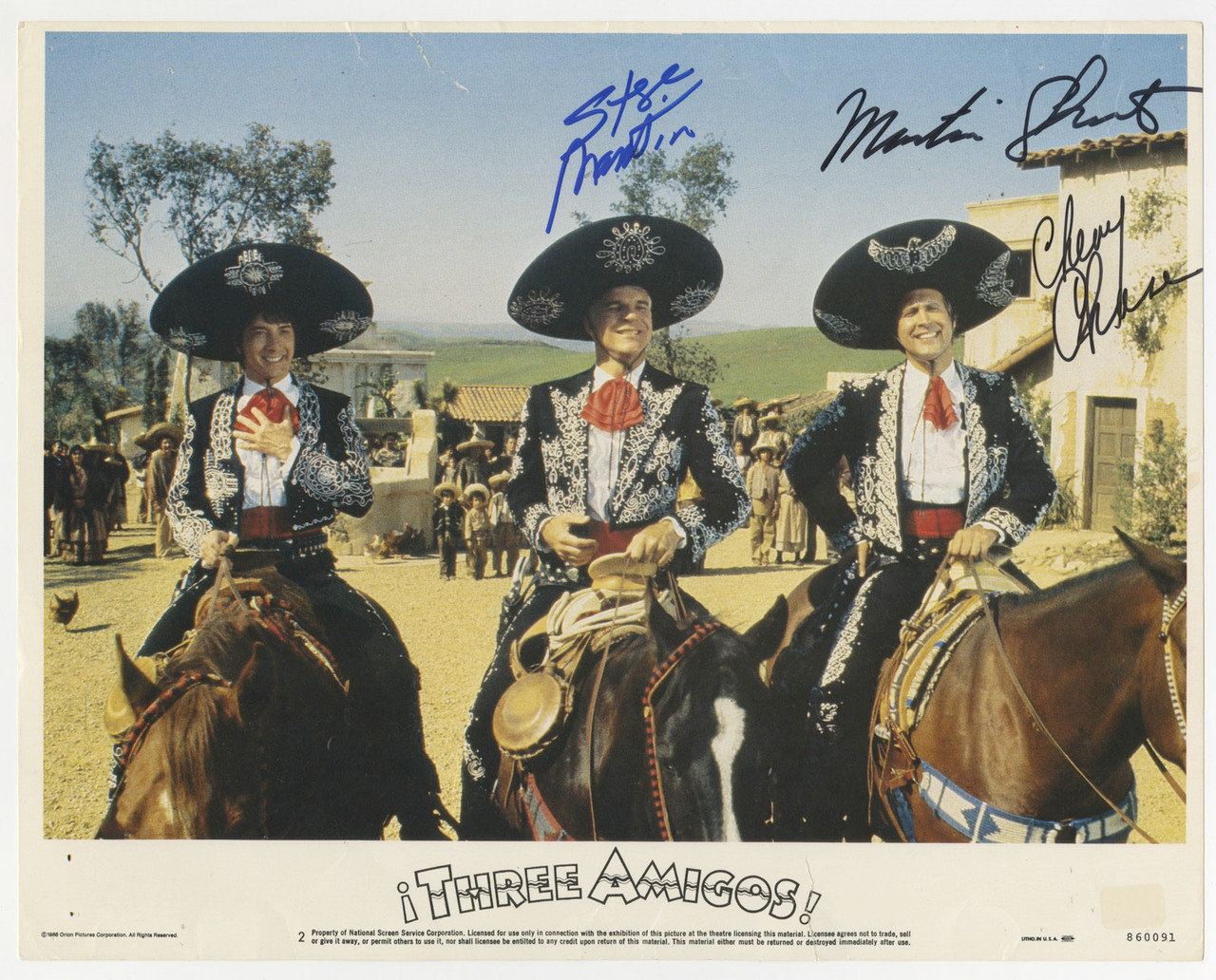 Original !Three Amigos! (1986) movie poster in C8 condition for