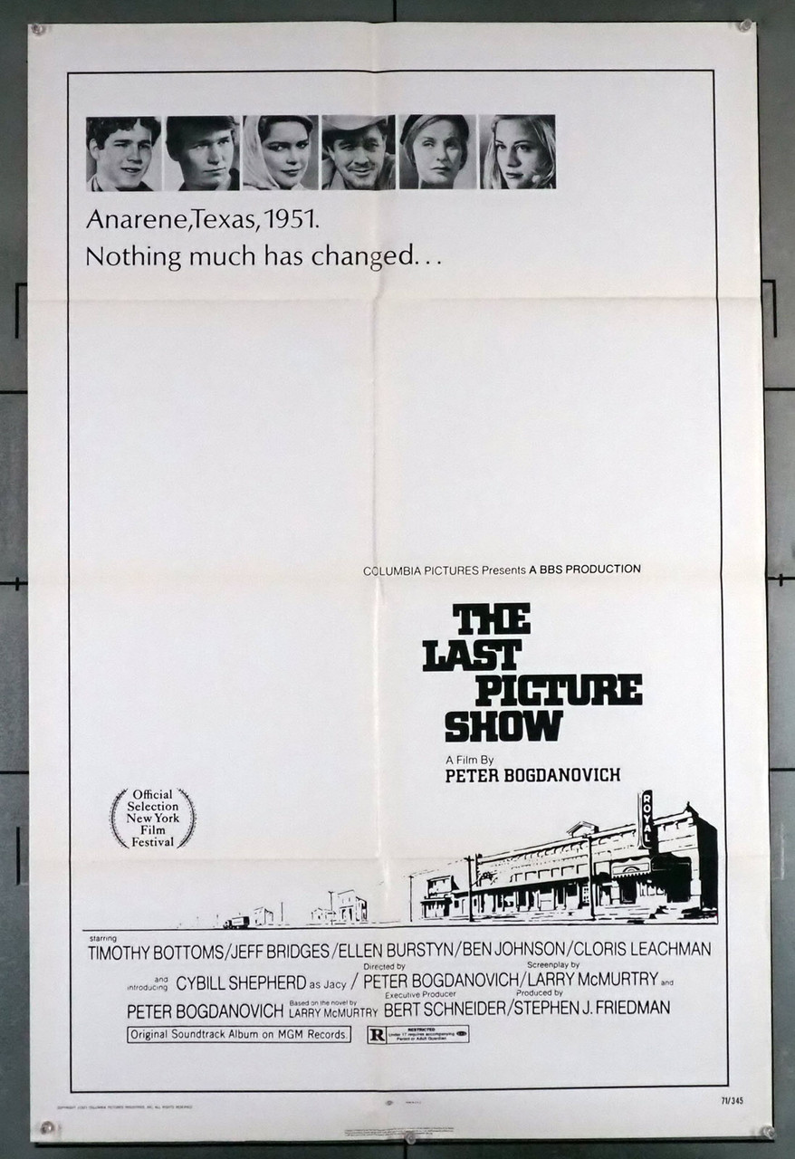 1971年映画『ラスト・ショー』USA版オリジナルポスター（アメリカ） 1971年映画『ラスト・ショー』USA版オリジナルポスター