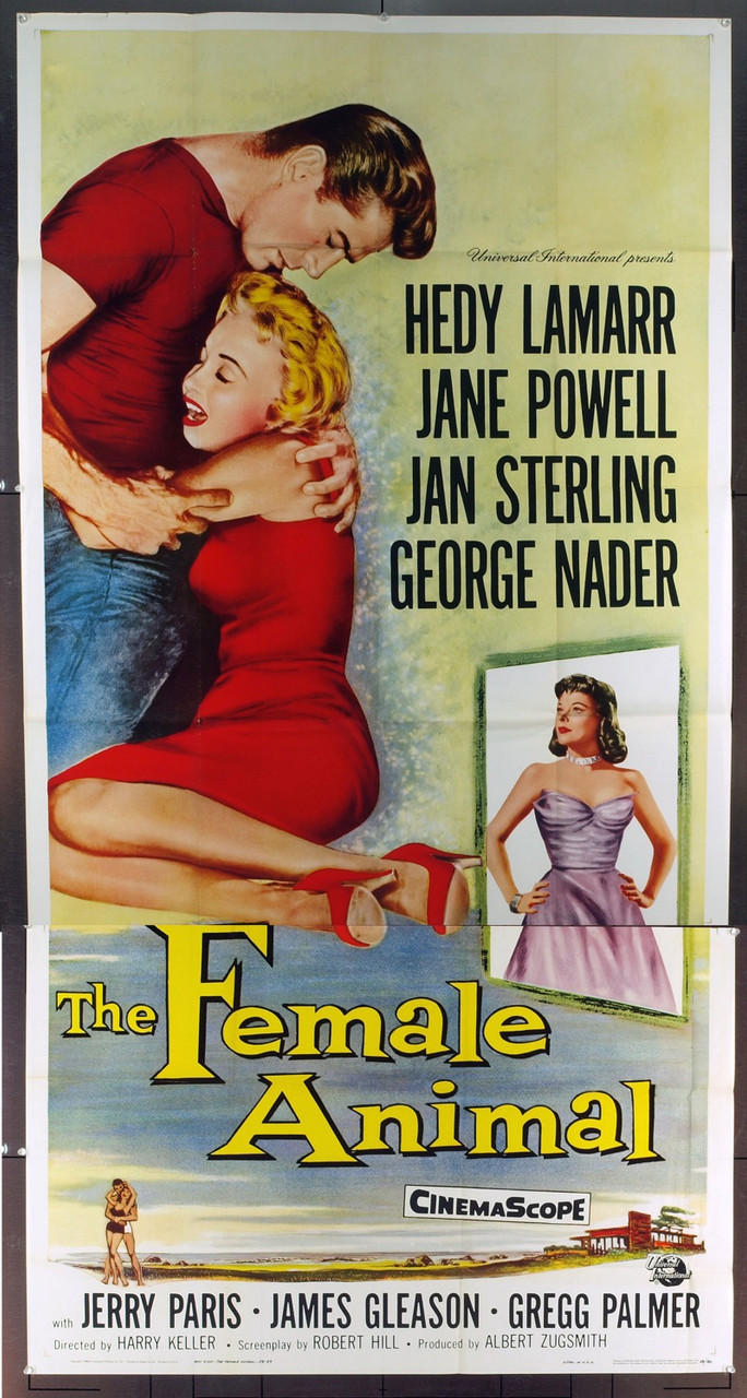 1920s Vintage Porn Animal - Original Female Animal, The (1958) movie poster in VG condition for $75