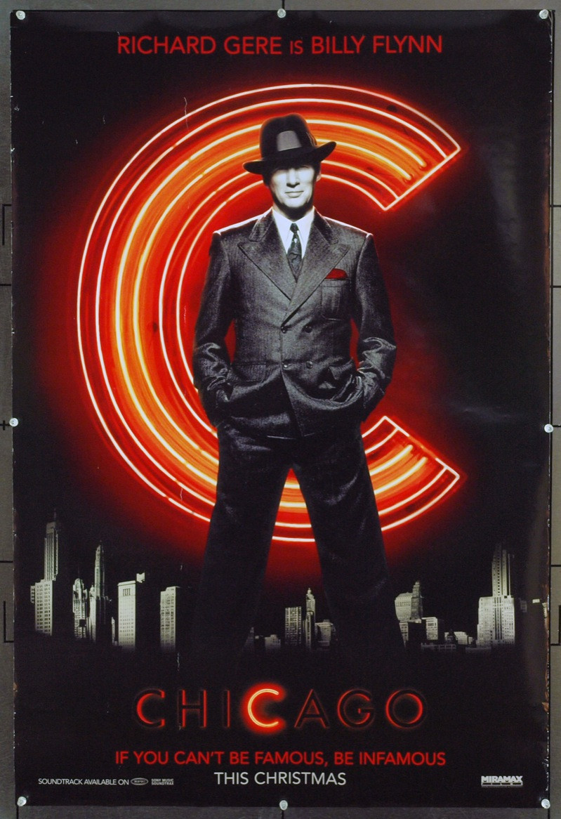 Original Chicago (2002) movie poster in C8 condition for $40.00