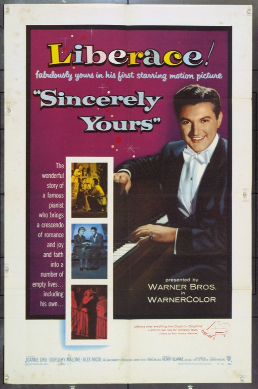 Original Sincerely Yours (1955) movie poster in AU condition for