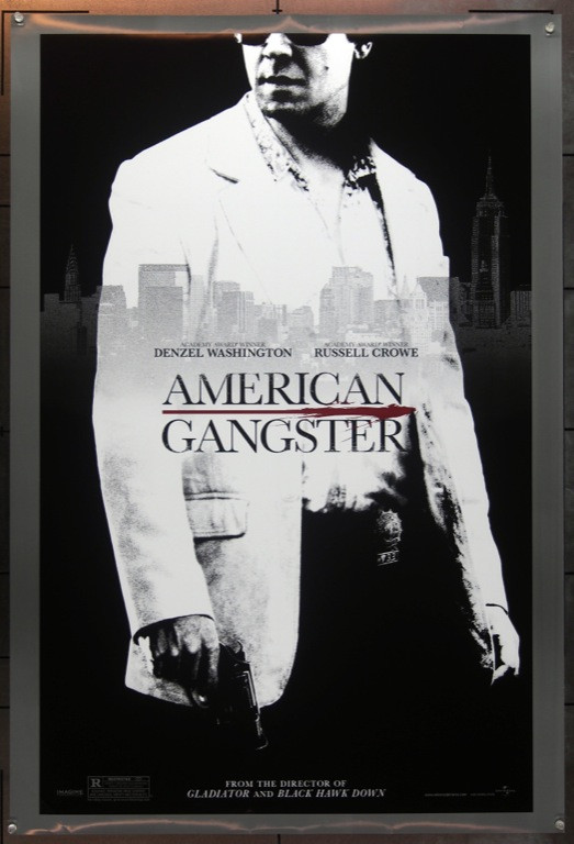 Original American Gangster (2007) movie poster in VF condition for