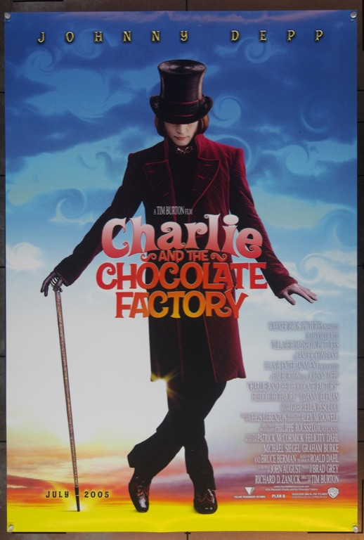 Original Charlie And The Chocolate Factory (2005) movie poster in