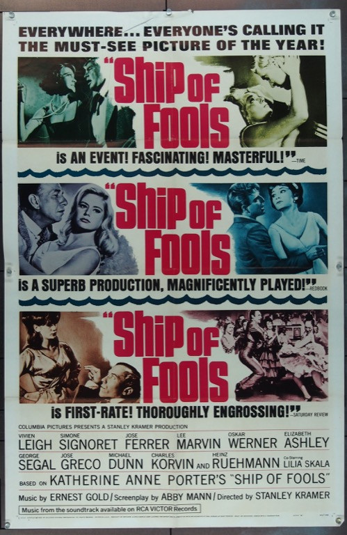 Original Ship Of Fools (1965) movie poster in VG condition for $35.00