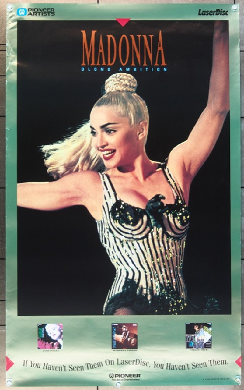 Original Madonna Blond Ambition World Tour (1990) movie poster in VF condition for $250.00 pic