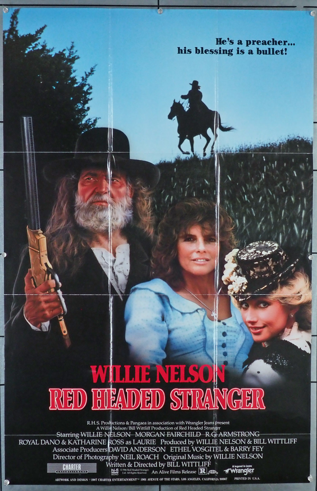 Original Red Headed Stranger (1986) movie poster in C8 condition for ...