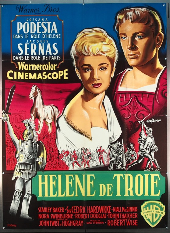 Original Helen Of Troy (1956) movie poster in VG condition for 90