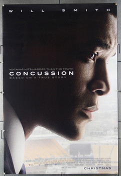 CONCUSSION (2015) 26548 Columbia Pictures Original One-Sheet Movie Poster (27x40)  Double Sided  Never Folded.  Very Fine Condition