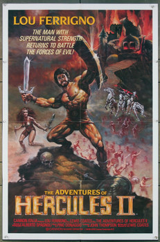 ADVENTURES OF HERCULES II, THE (1985) 1148   Art by Steve Huston Cannon Original One-Sheet Poster (27x41) Folded  Very Fine Plus Condition