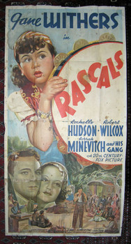 RASCALS (1938) 20890 20th Century Fox Original Three Sheet Poster  Backed on Kraft Paper.  Fair to Good Condition