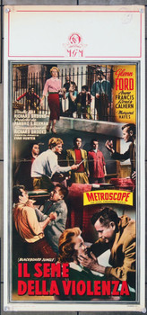 BLACKBOARD JUNGLE, THE (1955) 26631 MGM Original Italian Locandina Poster (13x28) Fine Plus Condition BLACKBOARD JUNGLE, THE (1955) 26631 MGM Original Italian Locandina Poster (13x28) Fine Plus Condition