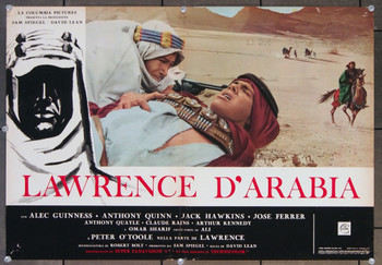 LAWRENCE OF ARABIA (1962) 26644 Columbia Pictures Original Italian 18x27  Folded  Very Fine Condition  Early Re-release of 1963