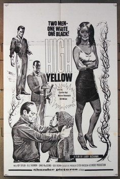 HIGH YELLOW (1965) 3317 Thunder Pictures First Release Original One-Sheet Poster (27x41) Folded  Very Good to Fine Condition
