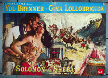 SOLOMON AND SHEBA (1959) 27045  Motion Picture Pressbook  (10x15)  Gina Lollobridgida  Yul Brynner  George Sanders  Marisa Pavan  King Vidor United Artists Original Pressbook (10x15) Horizontal DeLuxe Format  Folded  14 Giant Pages!