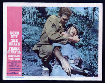 NONE BUT THE BRAVE (1965) 26875 Movie Poster Brad Dexter Warner Brothers Original Scene Lobby Card  (11x14)  Fine Plus Condition  Brad Dexter