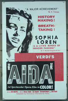 AIDA (1954) 2413 Exclusive Pictures One-Sheet Poster (27x41) Folded  Fine Plus Condition