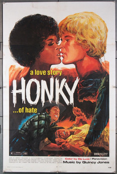 HONKY (1971) 27320 Jack D. Harris Enterprises Original One-Sheet Poster (27x41) Folded  Very Fine Condition