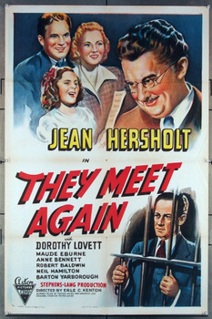 THEY MEET AGAIN (1941) 27431 Astor Pictures Re-release One-Sheet Poster  (27x41) Folded  Very Fine