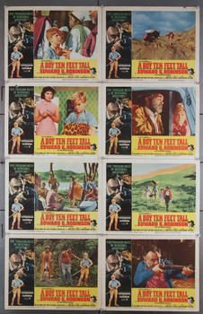 BOY TEN FEET TALL, A (1965) 16687 Paramount Pictures Original Lobby Card Set   Eight Individual 11x14 Cards  Very Good to Very Fine Condition