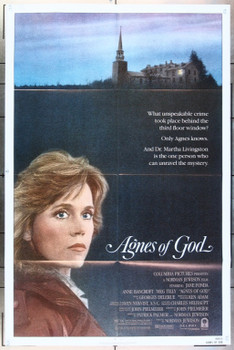 AGNES OF GOD (1985) 2688 Movie Poster  Jane Fonda  Anne Bancroft  Meg Tilly Columbia Pictures Original One Sheet Poster (27x41) Folded  Very Fine Condition