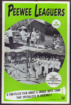 PEEWEE LEAGUERS (60'S) 3382 Movie Poster (27x41)  Documentary Short Subject Poster from the Sixties  Peewee League Baseball  Narrator Bobby Richardson Universal Pictures Original U.S. One-Sheet Poster (27x41) Folded  Very Fine