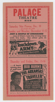 TOUCHDOWN, ARMY (1938) 15517 Paramount Pictures Original Theater Handbill or Herald (9x4 inches)  Fine Plus