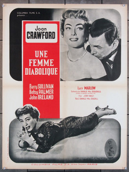 QUEEN BEE (1955) 15585 Movie Poster  French 24x32  Joan Crawford  Barry Sullivan  Betsy Palmer  Ranald MacDougall Columbia Pictures Original French 24x32 Poster  Folded  Very Fine Condition
