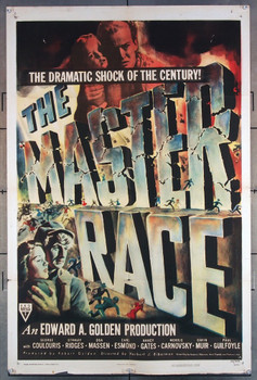MASTER RACE, THE (1944) 2908 RKO Original U.S. One-Sheet Poster (27x41) Folded  Good Condition Only  Average Used