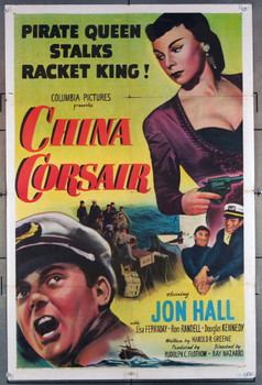 CHINA CORSAIR (1951) 731 Original Columbia Pictures One Sheet Poster (27x41).