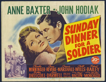 SUNDAY DINNER FOR A SOLDIER (1944) 8871 20th Century Fox Original Title Lobby Card (11x14) Good Plus Condition