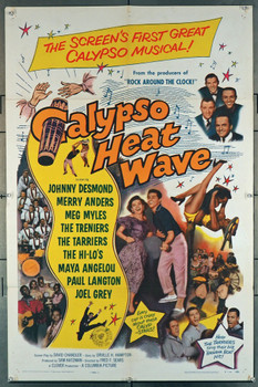 カリプソ・ヒートウェーブ 1957年 USオリジナル インサートポスター Original Calypso Heat Wave (1957) movie poster in C7 condition for