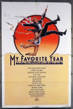 MY FAVORITE YEAR (1982) 8816 Movie Poster  Peter O'Toole Jessica Harper  Joseph Bologna  Richard Benjamin  MGM Original U.S. One-Sheet Poster (27x41) Folded  Very Good Condition   Art by John Alvin