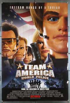 TEAM AMERICA: WORLD POLICE (2004) 28017 Paramount Pictures Original U.S. One-Sheet Poster (27x40)   Rolled  Fair Condition Only